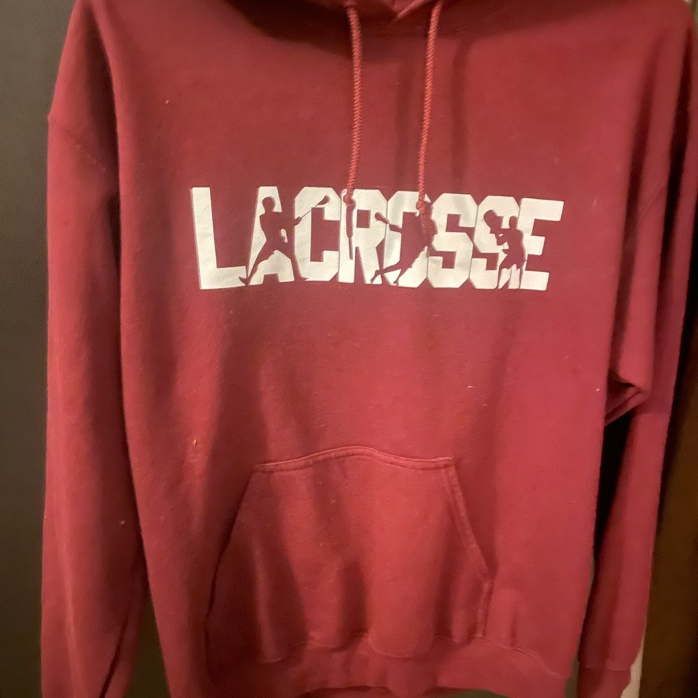 Gildan Men's or Women’s Maroon Lacrosse Hoodie